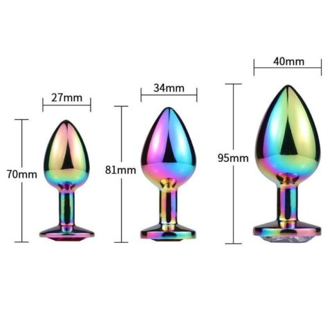 Metal Colorful Anal Plug Anal Expansion Adult Supplies