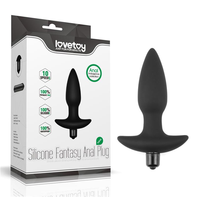 Butt Plug Fantasy Plug with Vibration Black - Image 6