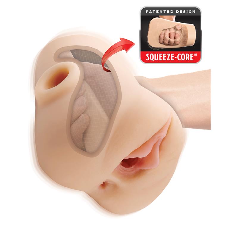 Double Pounder Vibrating Squeeze Stroker