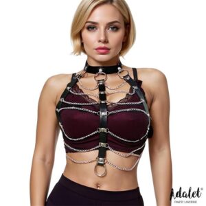 Hilda Chest Harness with Chain One size
