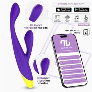 Lyra G-Spot Rabbit Vibrator with App Purple