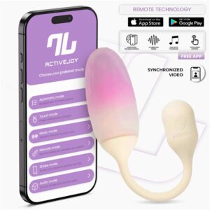 NexEgg Vibrating Egg Double Silicone Layer App Beige/Pink