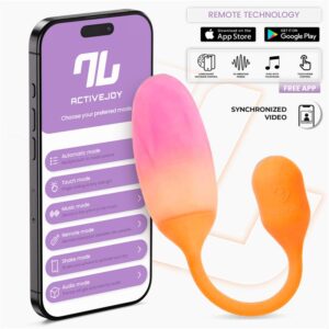 NexEgg Vibrating Egg Double Silicone Layer App Orange/Pink