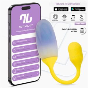 NexEgg Vibrating Egg Double Silicone Layer App Yellow/Purple