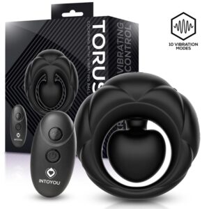 Torus Vibrating Ring with Clitoral Ball and Remote Control USB
