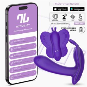 Wingy Butterfly Vibrator with App Dark Purple